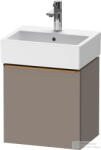Duravit D-NEO 43, 4x32, 2 cm-es, 1 ajtós alsószekrény csiszolt bronz színű fogantyúval, mosdó és csaptelep nélkül, jobbos, matt bazalt DE4217R04430000 (DE4217R04430000)