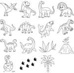 HEYDA Nyomda készlet HEYDA 15db-os Dinoszaurusz + fekete bély. párna (204888476)