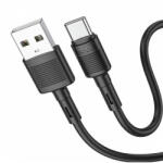 hoco. X83 Victory USB-A to USB-C adatkábel, töltőkábel, fekete (60W, 3A, 1m)