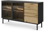  LANGO 150 vitrines komód - fekete/evoke tölgy (10000016534)