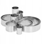  Rozsdamentes acél tortagyűrű forma, 14 db, kerek, konyhai kiegészítők (3118230166411)