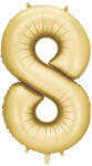 Party Deco 8-as számú lufi arany 86 cm (FB1S-8-019)
