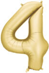 Party Deco 4-es számú lufi arany 86 cm (FB1S-4-019)