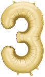 Party Deco Arany 3-as számú lufi 86 cm (FB1S-3-019)