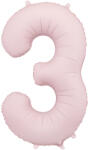 Party Deco 3-as számú lufi Pasztell rózsaszín 86 cm (FB1T-3-081J)