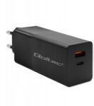 Qoltec GaN Power Pro gyorstöltő 1xUSB-C 1xUSB Erős 100W 5-20V 1.5-3.35A Pdq (52382)
