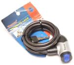 TONYON kulcsos sodronyzár, 150 cm x 8 mm, porvédős, füst színű