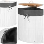 Springos Bambusz Szennyestartó Kosár Sarok Fedéllel Nagy 60L (HA0158)