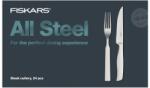 Fiskars All Steak evőeszközkészlet, 24 darabos, rozsdamentes acél (6424002009962)