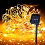 HomeandMode 200 micro LED-es, napelemes kerti fényfüzér, meleg fehér, 10m (CZ6540100)