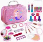 MalPlay Sminkkészlet gyerekeknek, Hableány kofferben, rúzsok, szemhéjpúderek, körömlakkok (110188)