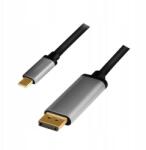 LogiLink Usb-c Dp kábel, 4K 60Hz alumínium 1.8m (CUA0100)