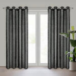 Takoy Draperie gata făcută TIFFANY din țesătură șifon decorată cu fir mohair și volane fine 135 x 250 cm EVA MINGE