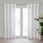 Takoy Draperie gata făcută SELMA din țesătură șifon decorată cu ață mohair 135 x 250 cm EVA MINGE