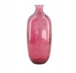  Üveg váza pampafű virágokhoz, 31cm, rózsaszín, kerek (46903-116)