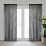 Takoy Draperie gata făcută REINA din țesătură de șifon decorată cu ață mohair 135 x 270 cm