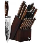 HARAHU Konyhakéskészlet állvánnyal - Barna KP27723