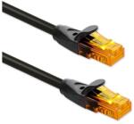 Qoltec UTP Patchcord kábel | CAT6 | 2 x RJ-45 | Nagy sebességű 1 Gb/s | Aranyozott érintkezők | 20m | Fekete (54565)