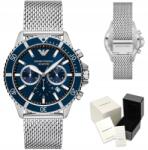 Giorgio Armani AR11587 Férfi Karóra, kvarc, 43mm tok, 22mm szíj, kék számlap, nemesacél (zi113a)