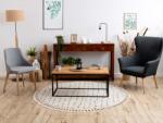 DW Covor rotund bej-negru cu ciucuri Bermie 120 cm Covor