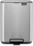 Brabantia Bo Pedal Bin pedálos hulladékgyűjtő szagmentesen záródó Soft-Close fedél, karcsú, négyzetes forma, műanyag tartály, 7L - B méret, r. m. acél, selyem matt ujjlenyomatmentes - 237942 (237942)