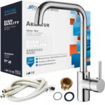 Focus Sanitar konyhai forgó csaptelep, króm, forgatható kifolyócső, beszerelő készlettel (6001151)