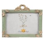 Clayre & Eef Zöld-arany színű sarokdíszes, koszorús képkeret