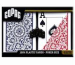 Copag COPAG ELITE 100% plasztik póker kártya, 2 Jumbo index, dupla csomag (piros/kék)