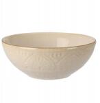 Koopman International kőtál, bézs, 650ml, kő, dombornyomott levélminta (Q97001350-1)