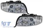 KITT Lightning Angel Eyes első lámpa Xenon, Audi A6 4B C5 (06.2001-05.2004) bal és jobbkormányos modellekhez, fekete (HLAUA64BFLHID)