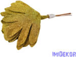  Flitteres-glitteres levél 6db/köteg 24cm - Arany