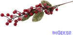  Deres piros bogyós leveles ág 66cm