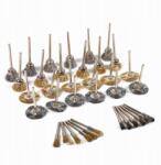  Drótkefe készlet, 36 db-os, réz és acél drótkefékkel (JYA01674)