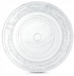 Zd trading Üvegtányér, 25cm, átlátszó, ebédlő, díszített, mosogatógépben mosható (8718964148677)