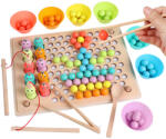 Leziter 2 az 1-ben Montessori fajáték horgászás és golyós kirakó (hlBTE-40)