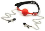 Guilty Toys Silicone Ball Gag and Nipple Clamps