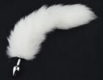 Guilty Toys Dop Anal Small cu Coada Arctic Fox Tail, Auriu/Alb