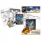 Kids Licensing Jurassic World Színező Készlet, 6 ceruza, 8 színező, matrica (JP00011)