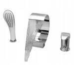 Inea Kádtöltő Csaptelep, 3 lyukú, króm, vízesés kiömlővel, kézi zuhannyal (BW0320)