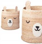 Kids Collection Kosár Medvés Játéktároló Kosár Gyerekeknek Boho Stílusú 25 CM (BD2000430)
