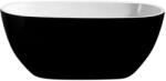 Florida Cada freestanding Florida Aura Black 170, 170x75x59 cm, ovala, cu instalatie completa, garantie 2 ani, alb si negru (WS218BL-170)
