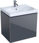 Geberit Acanto Masca lavoar baie cu sertar sticla antracit 60x48 cm, corp antracit mat (lava) (500.609.jk.2)