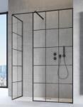 Radaway Perete sticla dus Walk In cu 2 pereti Radaway Modo X Black III Factory, 160 (100+60 gol)x120 cm (389304-54-55/389324-54-55/389000-54)