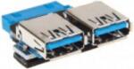 InLine 33444I 2x USB A USB 3.0 (19pin) Черен, Син (33444I) (33444I)