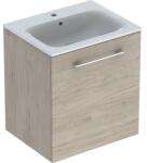 Geberit Set mobilier baie (masca suspendata cu 1 usa si lavoar) Geberit Selnova Square 60 cm, maro deschis (nuc american hickory) (501.255.00.1)