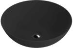 Spectrum Lavoar pe blat Spectrum, Moana Black, oval, negru mat (34279) - e-baie