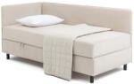 Bonami Bézs kárpitozott ágyneműtartós egyszemélyes ágy matraccal 120x200 cm Avela - Bonami Selection