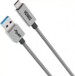 YENKEE YCU 311 GY USB 3.1 USB szinkronizáló és töltőkábel alumínium ház és nylon kábelfonat 1m (YCU 311 GY) (YCU311 GY)