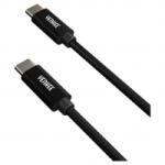 YENKEE YCU C101 BK USB-C - USB-C adat-, és töltőkábel 1m fekete (YCU C101 BK)