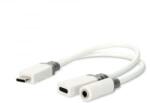 Nedis USB-C apa - USB-C anya / 3, 5 mm sztereo jack anya audio adapter fehér (CCBW64922WT01) (CCBW64922WT01)